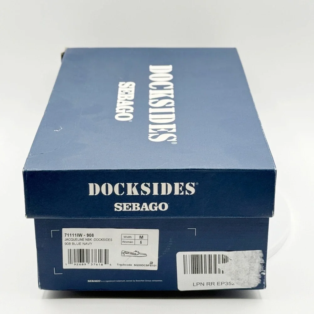 Sebago Docksides Boat Shoes‎ Size 5 Womens Jacqueline Navy Nubuck NEW